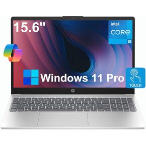 HP 15 Laptop (15.6" Touchscreen, Intel Core i5-1235U (Beats i7-1195G7), 32GB RAM, 1TB SSD) for Business, Students, Home, 10-Hour Long Battery Life, Webcam, Wi-Fi 6E, Win 11 Pro w /AI Copilot