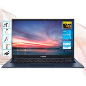 ASUS AI-Powered Laptop | 14" FHD Computer | 16GB RAM | 1TB SSD & 128GB Portable SSD | Intel Core i3-1215U | Webcam | Wi-Fi 6E | Bluetooth | Copilot Ready | Ultra Portable | Windows 11 Pro | RK Bundle