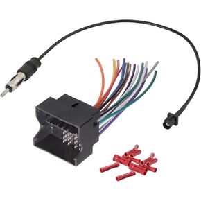 Bingfu Radio Wire Harness for Select Vehicles 16Pin DB41 Wiring Harness with Antenna Adapter for Car Stereo