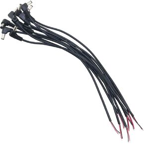 10PCS DC Elbow Cable 90 Degree Male Female Single Charging Cable Surveillance Power Connection Cable for Wireless IP Camera CCTV Security Camera Plug Jack Connector
