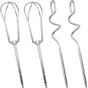 4Pcs Hand Mixer Attachments for Cuisinart, Stainless Steel Hand Mixer Beaters Mixer Attachments, Hand Mixer Beaters for Cuisinart Stand Mixer Attachments for Home Kitchen Restaurant Accessories