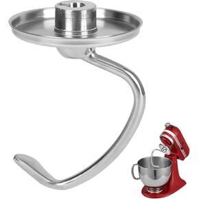 Dough Hook for kitchen-aid Stand Mixer 4.5-5 QT, Stainless Steel Spiral Dough Hook Attachment for KitchenAid Tilt-Head Stand Mixers, Dishwasher Safe, All Models