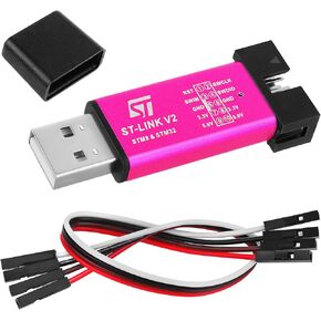 ST-Link V2 Emulator - Downloader Programmer Support STM8 STM32 Series Chip Burning and Debugging with Connect Cable