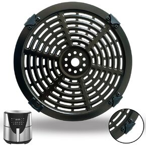 8QT Round Air Fryer Grill Crisper Plate for Bella Pro Series 8QT Digital Air Fryers, Premium Air Fryer Rack Grill Pan Tray Insert Grate Grid Shelf for 8QT Bella Air Fryer, Dishwasher Safe