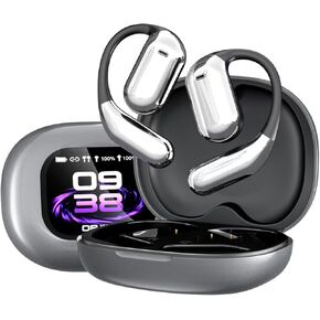 Erazers Over The Ear Headphones Xp2，Smart Touch Screen Charging Box，Sports Earhook Bluetooth Headphones，Suitable for Fitness Running and Cycling, IPX6 Waterproof and Noise Reduction (Black)