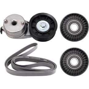 TRQ Drive Belt Component Kit Fits 2003-2008 Dodge Ram 1500 Ram 2500 Ram 3500