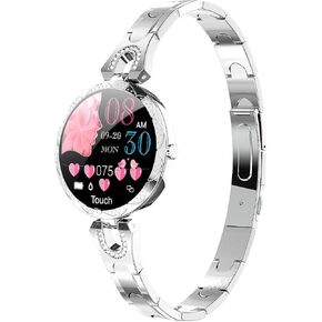 Smartwatch for Women Compatible for Android/iOS Phones. Health and Fitness Tracker with Heart Rate Blood Pressure Bluetooth Remote Photography Female Menstrual Cycle