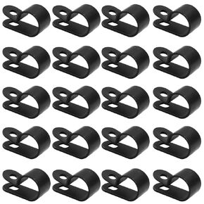 50pcs مقاطع ضوء الحبل 1/2 بوصة ، مقاطع تثبيت على طراز P مع رأس البراغي الفولاذ المقاوم للصدأ فيليبس ، مشبك سلك مقاطع الكابل لإدارة الأسلاك