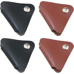4pcs مثلث الكابلات منظم بو الجلود رقيقة منظم منظم مقطع مثلث كابل منظم لسماعات الرأس كابلات كابلات كابل الأسود الأسود بني