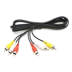 3RCA Cable 10Pack 6ft Audio Video Composite 3-Male to 3-Male DVD Cable for TV, VCR, DVD