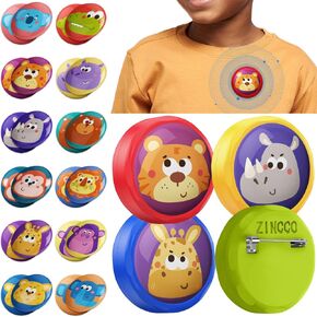 AirTag Holder for Kids, Design Your Own with Stickers, 4 Pack, Hidden Case Compatible with Apple AirTag, GPS Tracker Pin for Toddler, Pets, Clothes, Backpack, Shoes, Luggages.