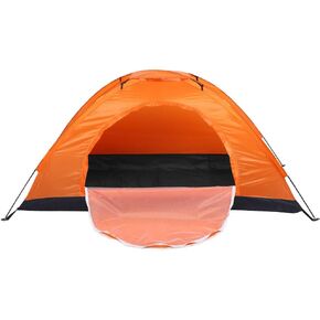 Asixxsix Backpacking Tent, 1 Person Tent Lightweight Camping Hiking Tent Fiberglass Pole Camping Tent, Easy Setup Tent for Outdoor, Hiking and Mountaineering (Orange)