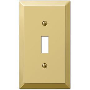 Amerelle Century Aged Bronze 1 gang Stamped Steel Toggle Wall Plate 1 pk