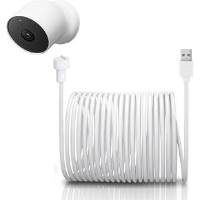 26.2ft Power Cord Compatible with Google Nest Cam(Battery) Camera, Magnetic Charging Cable for Google Nest Cam Indoor Outdoor Camera