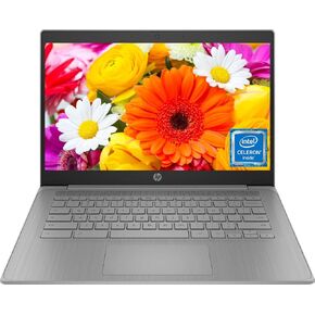 HP 14" HD Chromebook Laptop for Students, Intel Quad-Core N4120(> N4020), 4GB RAM, 64GB eMMC, WiFi, Webcam, HDMI, USB-A&C, 14 Hours Battery life, ZOOM, Chrome OS, CUE Accessories