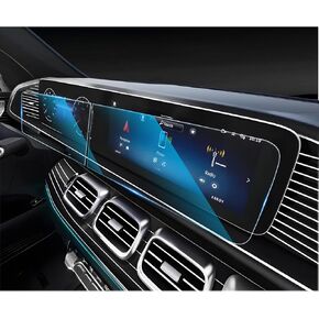 CDEFG 2Pcs Tempered Glass Screen Protector for 2019-2025 Mercedes-Benz GLE GLS 350 450 G-Class, 12.3" Touchscreen & Digital Gauge, for GLE GLS G Class 2020 2021 2022 2023 2024 2025 Accessories