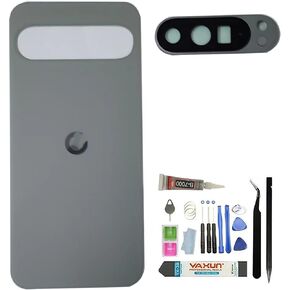 Pixel 9 Pro XL Back Glass Replacement for Google Pixel 9 Pro XL 5G Back Cover Glass Housing Door with Pre-Installed Tape + Tools(Not Suitable for Pixel 9/9 Pro) (Obsidian/Black)