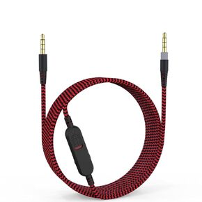 Replacement Cloud Alpha Audio Cable Cord Compatible with Hyperx Cloud Alpha, Hyperx Cloud Mix, Hyperx Cloud Stinger, Logitech G633、G933 Gaming Headset, Volume Control and Inline Mute (No Mic, 6.5Ft)