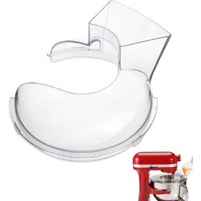 Safety Pouring Shield, Kitchen Splash Guard for 4.5-5QT Mixer Bowl, Splatter Guard Secure Fit Splash Guard for Tilt-Head Stand Mixers