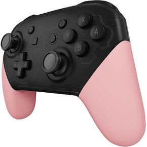 eXtremeRate Puffy Pink Replacement Handle Grips for Nintendo Switch Pro Controller, DIY Custom Hand Grip Shell for Nintendo Switch Pro Controller - Controller NOT Included