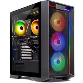 Skytech Nebula Gaming PC Desktop, Intel i5 12400F 2.5 GHz (4.4GHz Turbo Boost), NVIDIA GTX 1650 4GB GDDR6, 500GB SSD, 16GB DDR4 RAM 3200, 650W Gold PSU, Wi-Fi, Win 11 Home