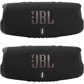 JBL Charge 5 - Waterproof Portable Bluetooth Speaker - Black/Black (Pair)