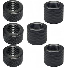 Thread Protector Steel, 1/2 x 28 & 5/8 x 24 Inch, for .22LR .223 5.56 & .308 LR308, Set of 6