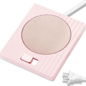 Coffee Mug Warmer, Fastest Heating Cup Warmer for Office Desk Accessories, Metal Heating Panel, 2 Temperature Setting Cup Warmer for Heating Coffee, Beverage, Cocoa, Milk, Tea and Candle,(Rose)