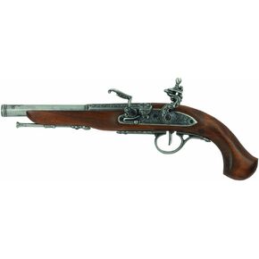 Denix Left Handed English Flintlock Pistol, Gray