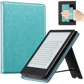 CoBak Case with Stand for for 6" Kindle (2024 & 2022, 11th Gen) – PU Leather Smart Cover with Auto Sleep/Wake & Hand Strap, Premium Protective Case for Kindle Basic