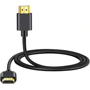 Standard HDMI to Standard HDMI Cable 3 FT 1 M, High Speed HDMI to Standard HDMI Cable for Portable Monitor 4K 60 Hz HDMI 2.0 Cord, Compatible with Monitor, Camera, Camcorder, Tablet, Laptop