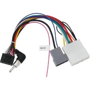 1Pc 20-Pin Android Car Radio Wire Harness Adapter 16-Pin ISO Stereo Cable with Antenna Plug Compatible with Nissan Sunny 2012-2016 Compatible with Nissan Sylphy 2012-2016