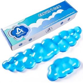 Gel Cloud Keyboard & Mouse Wrist Rest Set - Cloud Keyboard Wrist Rest Pad & Mouse Support for Office Gaming Pad Computer Laptop Ergonomic Comfortable Pain Relief- Pad Set