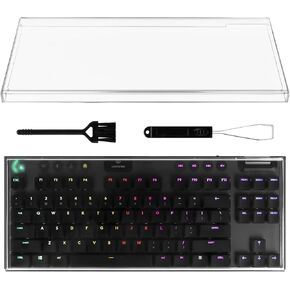 Geekria Keyboard Dust Cover, Clear Acrylic Keypads Cover Compatible with Logitech G915 TKL/Logitech G915 X Lightspeed TKL/Logitech G715 / Logitech G713