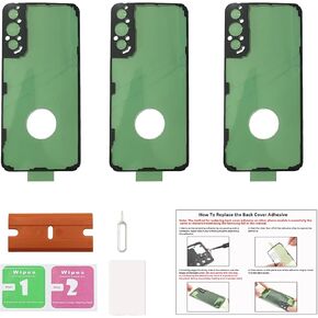 Galaxy S22 Plus Back Cover Pre-Cut Tape, Back Door Cover Adhesive Double Sided Tape Replacement for Samsung Galaxy S22 Plus with Tools