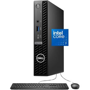 Dell OptiPlex 7020 Micro Form Factor Desktop Computer, Intel Core i7-13700T Processor(16 Cores, 24 Threads), 32GB DDR5 RAM, 1TB NVMe SSD, RJ-45, DP, HDMI, Wi-Fi, Bluetooth, Windows 11 Pro
