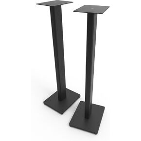 Kanto ST34 34" Universal Floor Speaker Stands for Bookshelf Speakers up to 30 lbs | Improved Sound | Hidden Cable Management | Pair | Black MDF Base