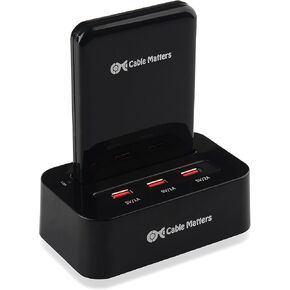 Cable Matters SuperSpeed USB 3.0 2.5 Inch SATA Hard Drive Docking Station with 3-Port USB Charging Hub