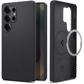 Spigen Silicone Fit MagFit Designed for Galaxy S25 Ultra Case [Qi2 Certified/Magnet for Galaxy] (2025) - Black