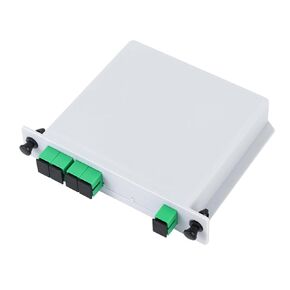 SC/APC PLC Fiber Optic Splitter 1x4 Cassette Card Inserting, Optic Fiber Splitter for Home Wiring, LAN, Network Rooms, Fiber Distribution Box