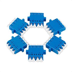 Cable Matters 6-Pack, LC to LC UPC Quad OS2 Single Mode Fiber Optic Adapter, OS2 LC Fiber Coupler