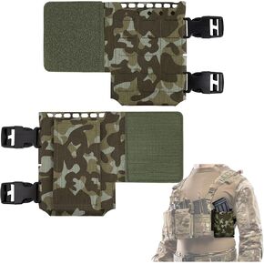 Jueachy Magazine Expander Wing Pouch: Tactical Side Plate Pouch Molle Cummerbund Side Mag Pocket for Chest Rig Vest 2 pcs