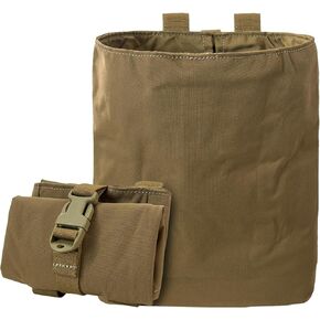 Tactical Foldable Buckle Pouch - 500D Nylon Roll Up Drop Dump Pouch for Tactical Duty Belt Molle Tool Bag Space Saving