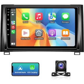 5GWiFi Upgrade 4GB+32GB Android 13 Car Radio Stereo for Toyota Tundra 2014-2018 with Wireless Carplay&Android Auto 9.2 Inch Touch Screen WiFi GPS Bluetooth Backup Camera