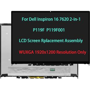 16" Touch Screen Replacement for Dell Inspiron 16 7620 7625 2-in-1 P119F P119F001 LCD Digitizer Display Assembly WUXGA 1920x1200