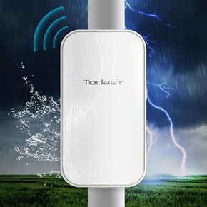 Outdoor WiFi Extender Long Range, WiFi Extender Signal Booster for Outdoors, WiFi Repeater Covers Up to Least 3440 Sq. ft and 30 Devices, Wi-Fi Signal Repeater for Farm,Yard, Campsite, Park