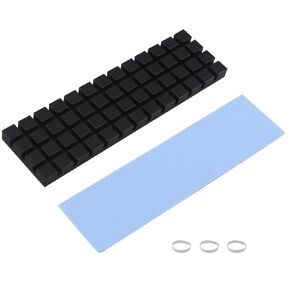 ZDE M.2 SSD Heatsink 70x20x4mm Graphite Covered Pure Copper Heatsink with Silicone Thermal Pads for PC Laptop Raspberry Pi M.2 2280 SSD NVMe PS5 Cooler