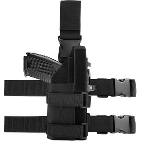 Universal Drop Leg Gun Holster fit Guns with Optic/Light/Laser, Adjustable Tactical Nylon Holster Compatible with Glock, S&W M&P, Sig, Springfield, 1911, Taurus, Ruger, Beretta, CANIK, HK, CZ and More