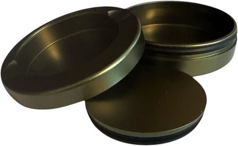 Pocket-Sized Army Green Metal Pouch Container – Dual Compartment Storage Can with Secure Lid | Premium Aluminum Holder | Durable Slim Storage | Versatile Can in Saudi Arabia