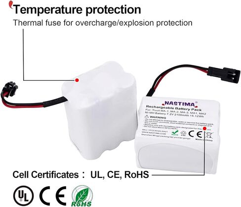 NASTIMA 7.2V 2100MAH NI-MH Battery ترقية لراديو Tivoli PAL/IPAL (يناسب MA-1 ، MA-2 ، MA- 3) in Kuwait